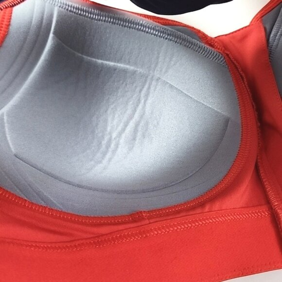 Champion Women's High Motion Control Impact Front Zip Red Blue Sports Bra Size M - Picture 12 of 15